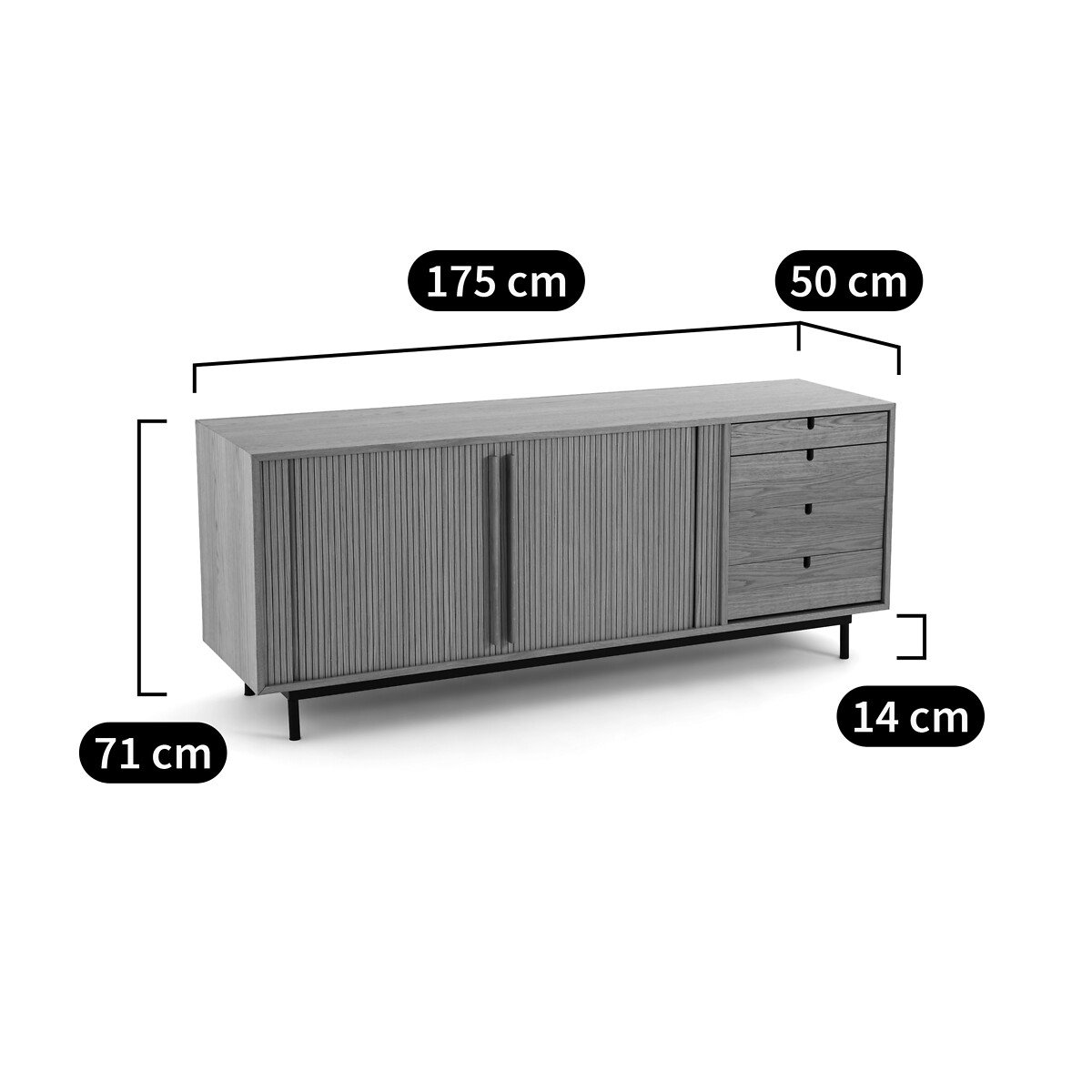 Strio Oak TV Stand