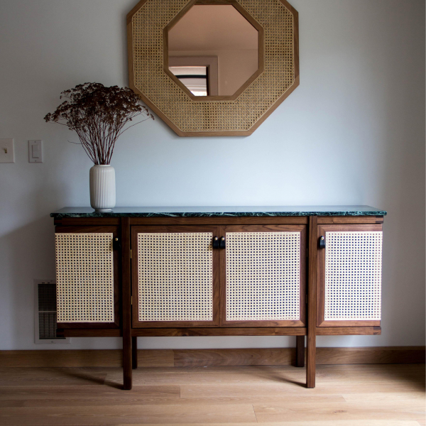 Contemporary Rattan Cabinet