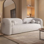 Cream Boucle Sofa